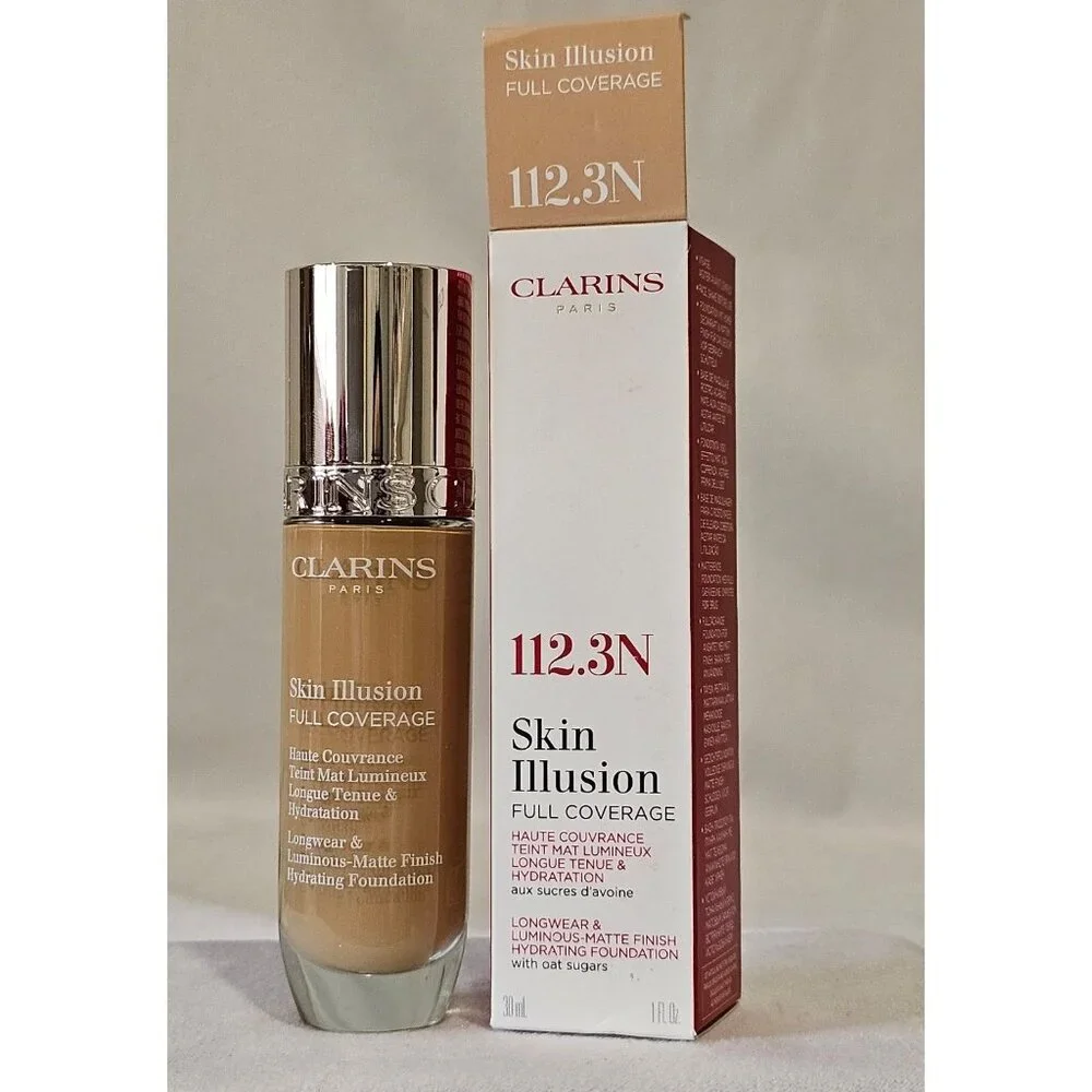 New CLARINS Skin Illusion Full Coverage Foundation shade 1123N